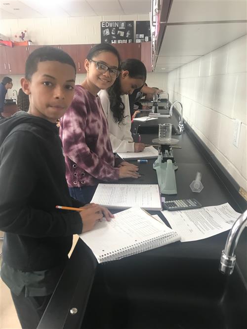 Students hard at work on a lab 