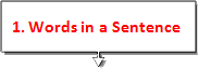 Words in a Sentence